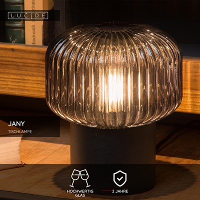 Lucide JANY - Tischlampe - Ø 16 cm - 1xE14 - Schwarz